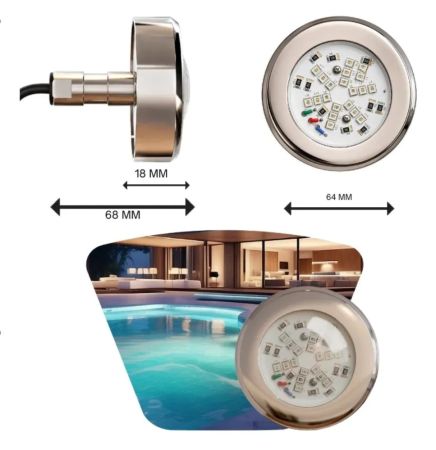  Led Inox 9w RGB